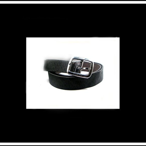 New Rare Michael Kors Reversible Fashion Buckle Moda Belt W/Engraved Monogram - Picture 3 of 3